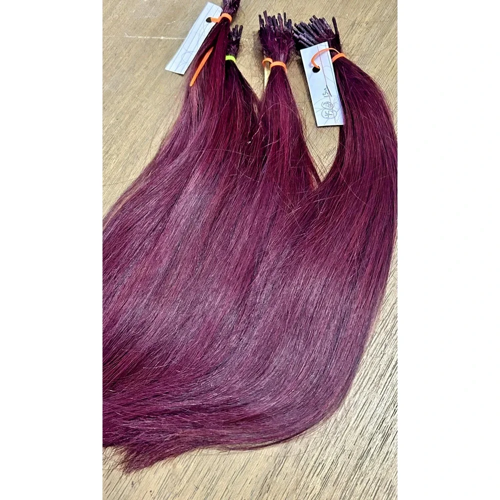 Stick I-Tip link fusion human Hair Extension 58pc Pre Bonded bead 14